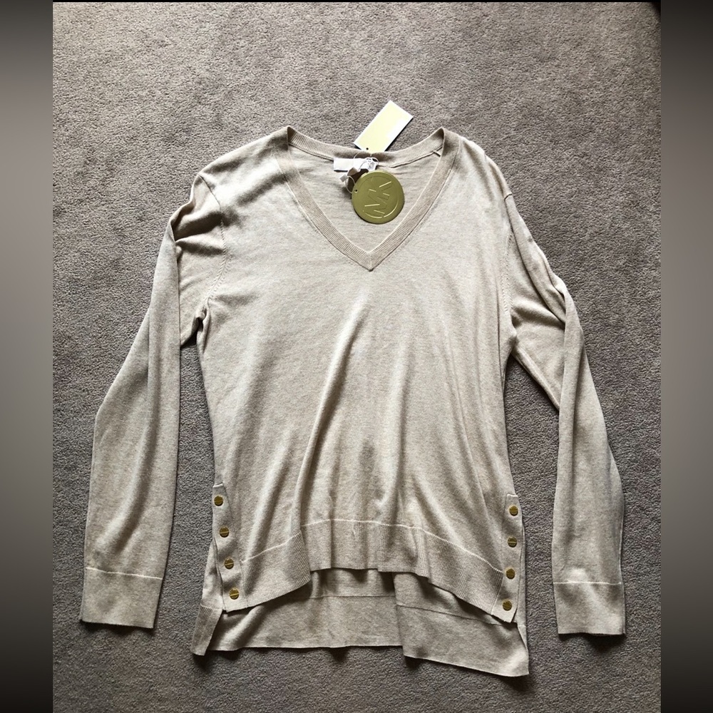 Michael Kors sweater v-neck sweater new size L
